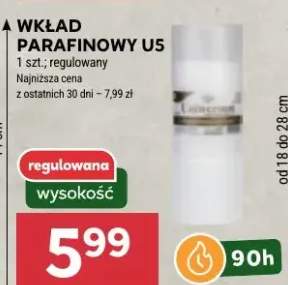 wkład parafinowy do znicza