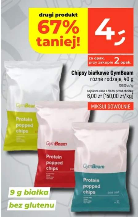 Chipsy białkowe różne rodzaje