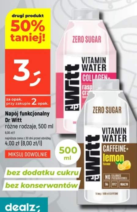 Napój funkcjonalny różne rodzaje