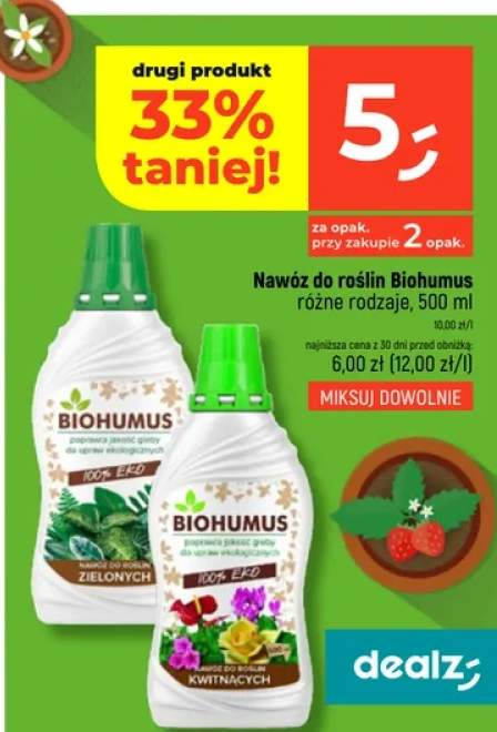 Nawóz do roślin Biohumus różne rodzaje