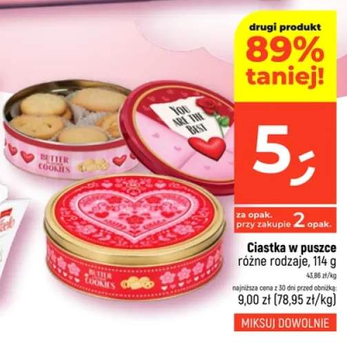 Ciastka w puszce różne rodzaje