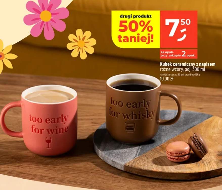 Kubek ceramiczny z napisem różne wzory