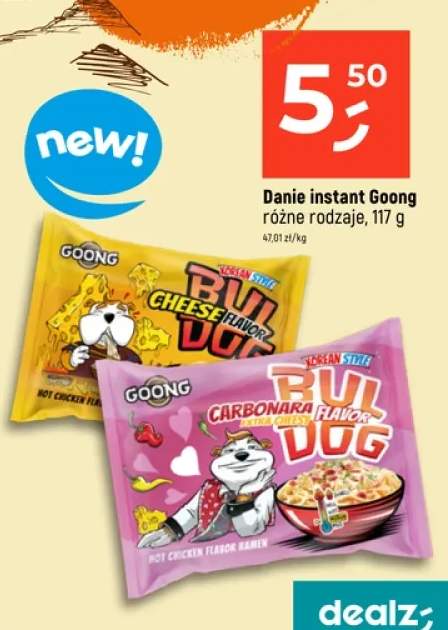 Danie instant różne rodzaje