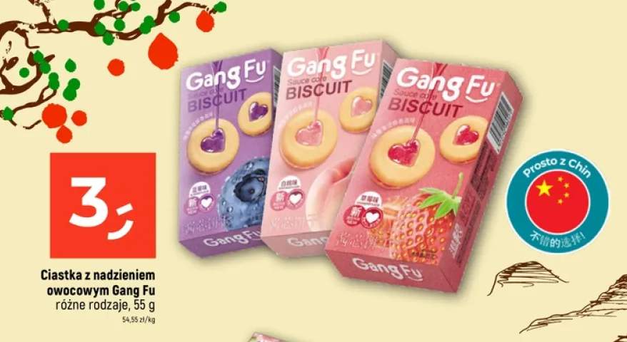 Ciastka z nadzieniem owocowym różne rodzaje