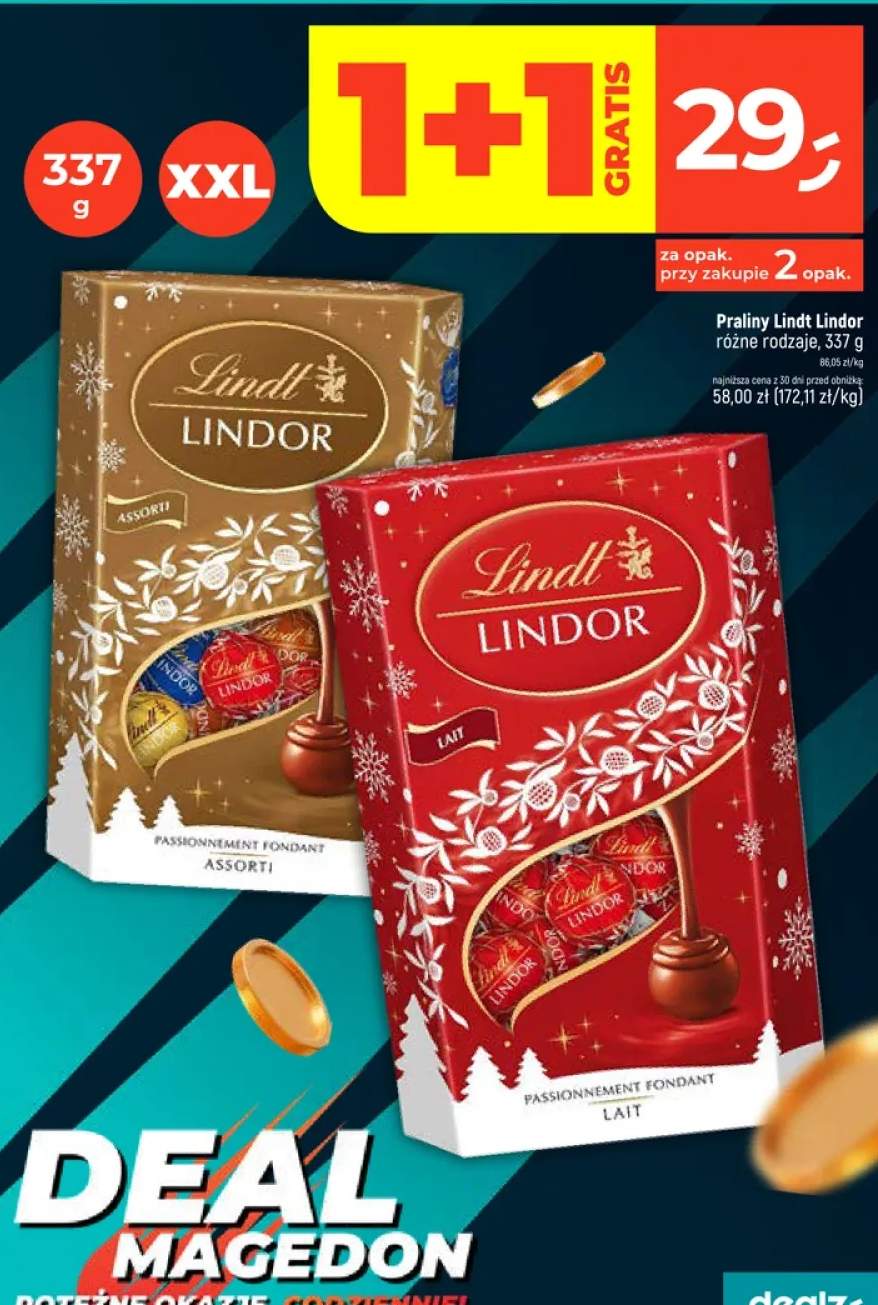 Praliny Lindor Lait