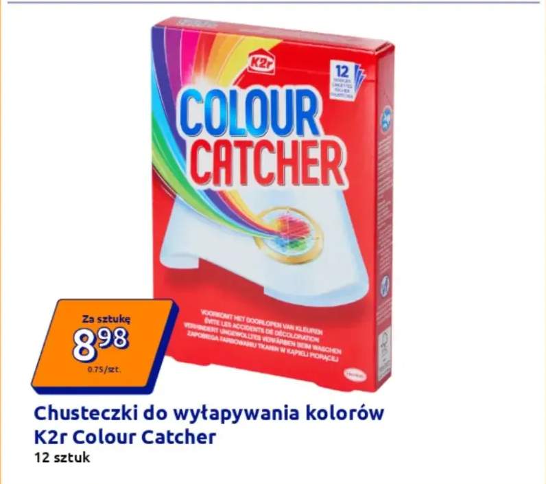 chusteczki wyłapujące kolor