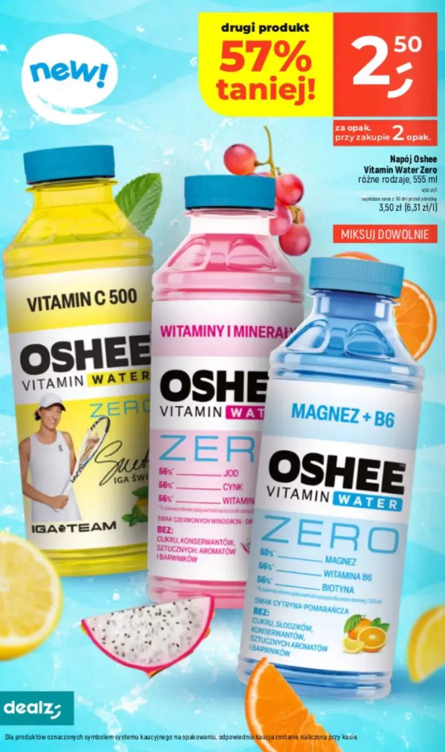 Napój Vitamin Water Zero różne rodzaje 555ml