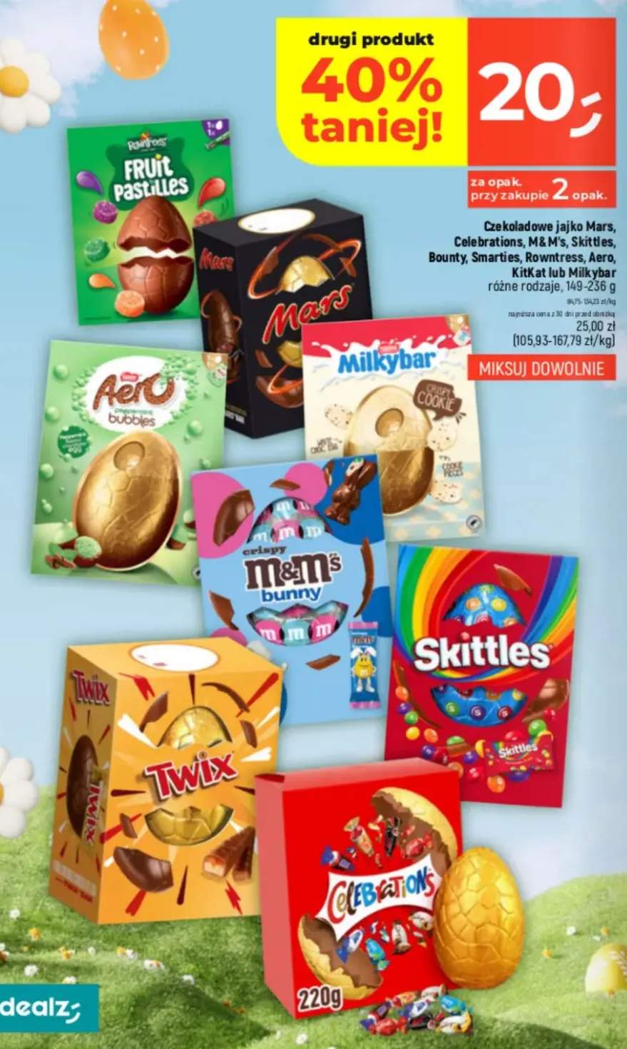 Czekoladowe jajko Skittles