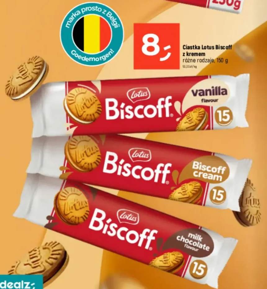 Ciastka Biscoff z kremem różne rodzaje