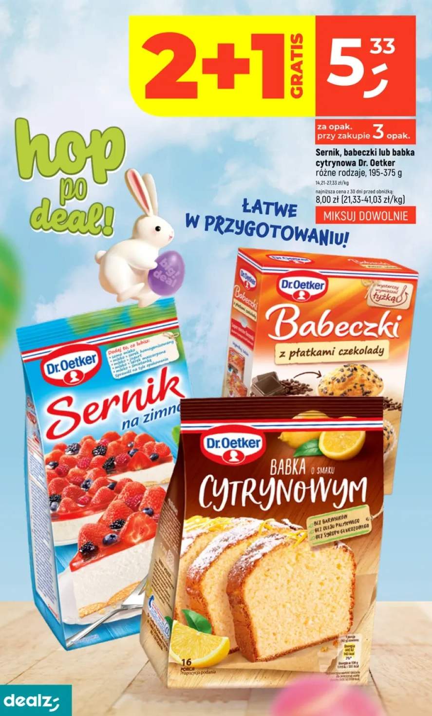 Sernik, babeczki lub babka cytrynowa różne rodzaje
