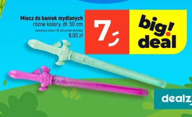 Miecz do baniek mydlanych różne kolory