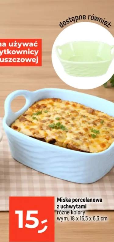 Miska porcelanowa z uchwytami różne kolory