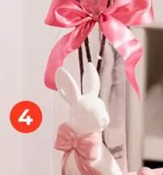 Ceramiczny zając z kokardą różne wzory