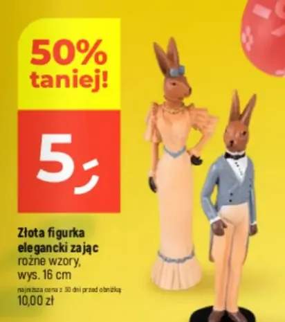 Figurka zając w balowym stroju