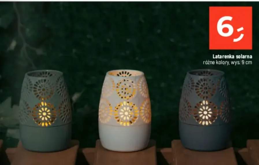 Latarenka solarna różne kolory, wys. 9 cm