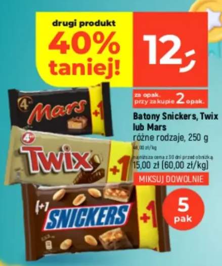 Batony Mars różne rodzaje 250g