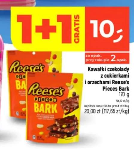 Kawałki czekolady z cukierkami i orzechami Reese's Pieces Bark 170g