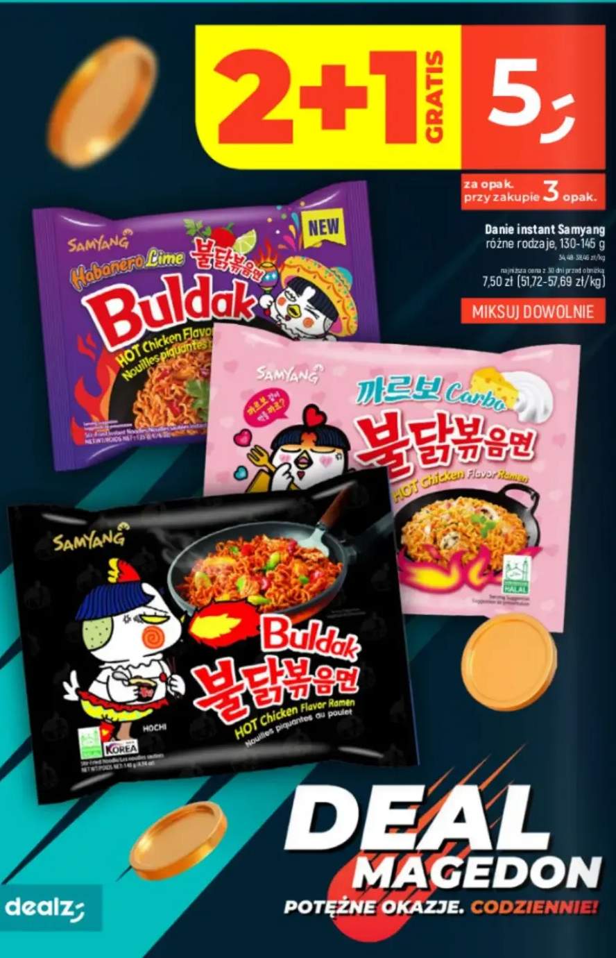 Danie instant różne rodzaje