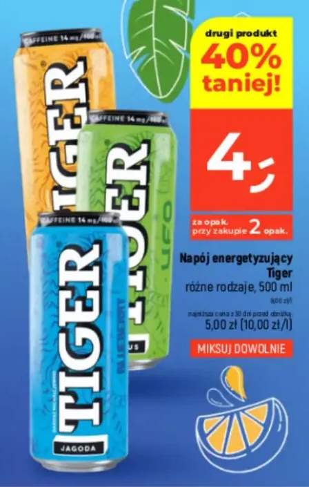 Napój energetyzujący różne rodzaje