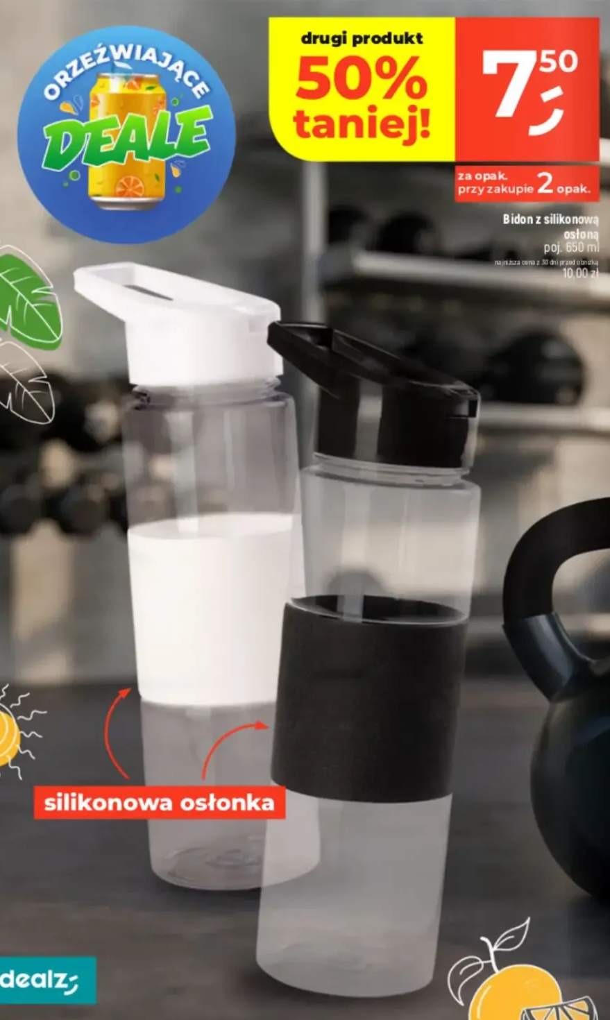 Bidon z silikonową osłoną