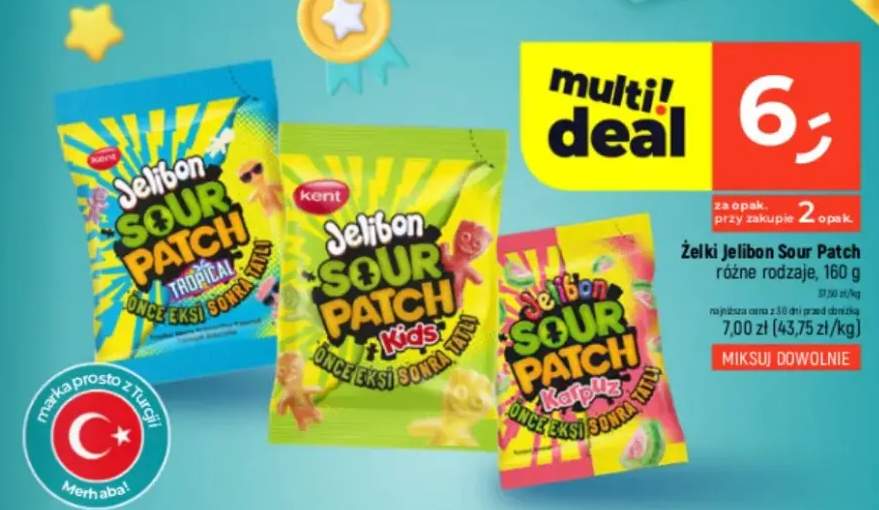 Żelki Jelibon Sour Patch różne rodzaje