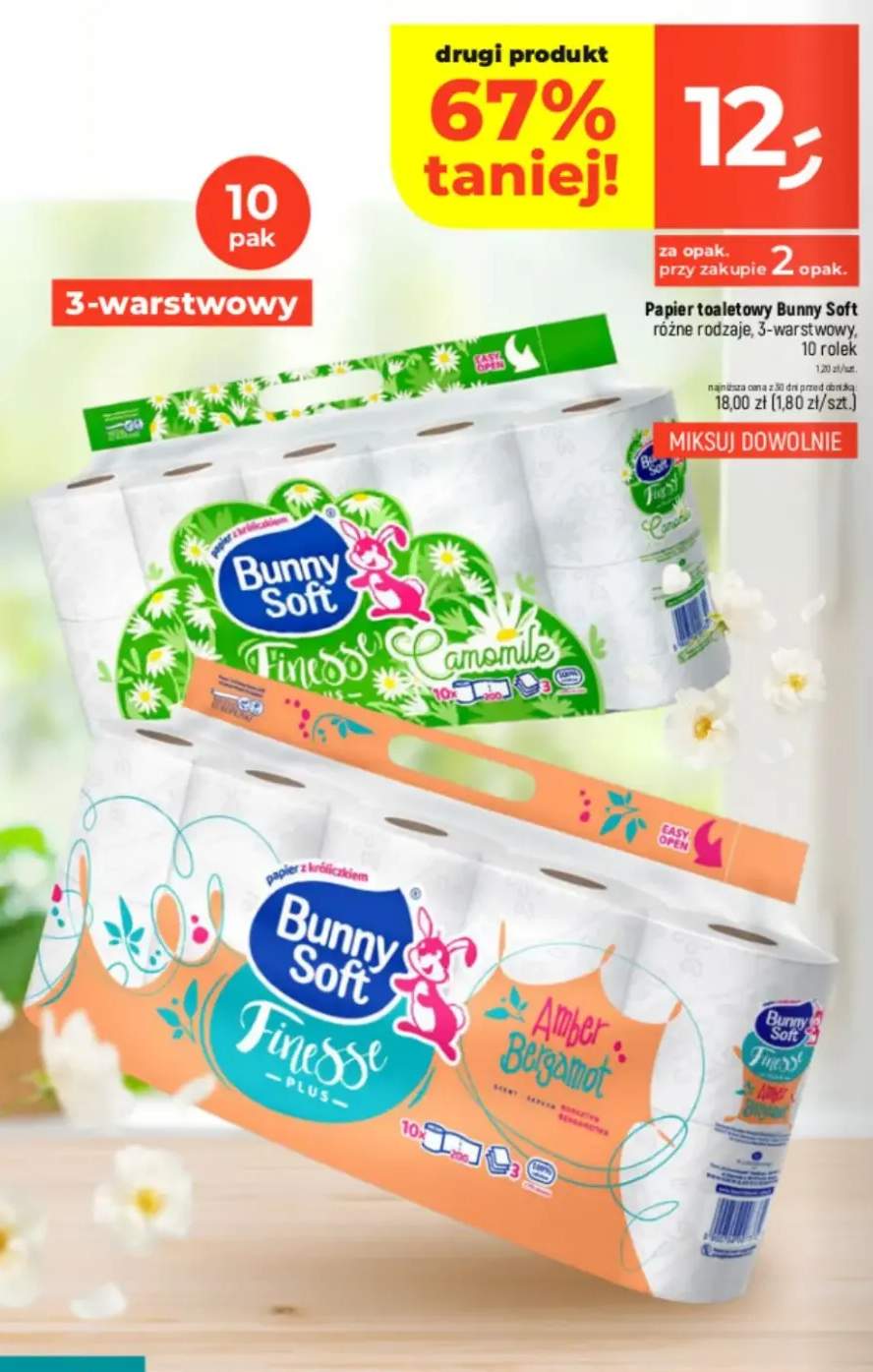 Papier toaletowy różne rodzaje, 3-warstwowy, 10 rolek