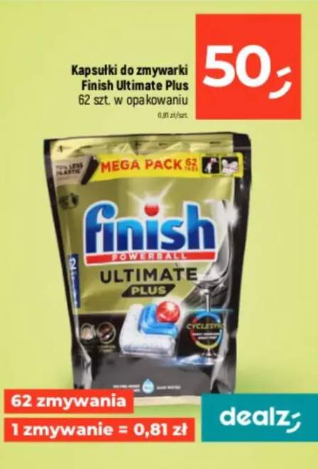 Kapsułki do zmywarki Ultimate Plus 62 szt. w opakowaniu
