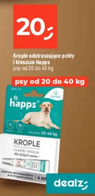 Krople odstraszające pchły i kleszcze psy od 20 do 40 kg