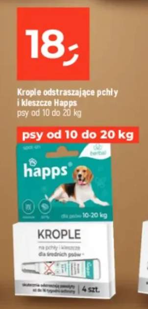 Krople odstraszające pchły i kleszcze psy od 10 do 20 kg