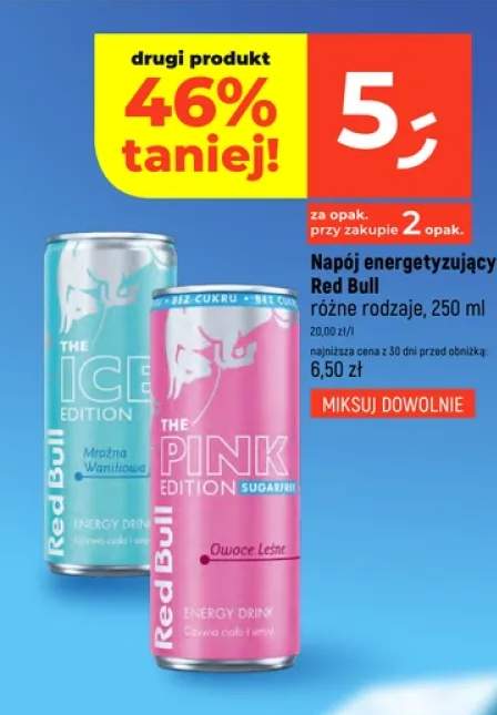 Napój energetyzujący Red Bull różne rodzaje