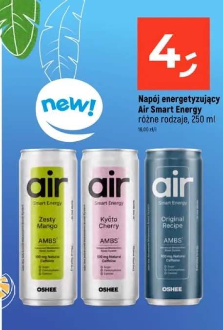 Napój energetyzujący Air Smart Energy różne rodzaje