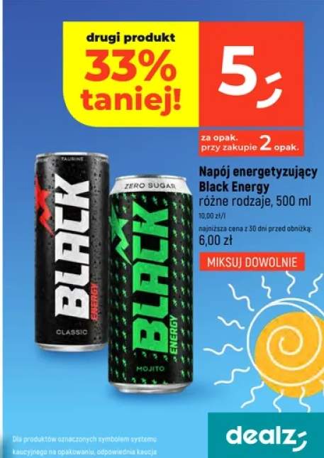 Napój energetyzujący Black Energy różne rodzaje
