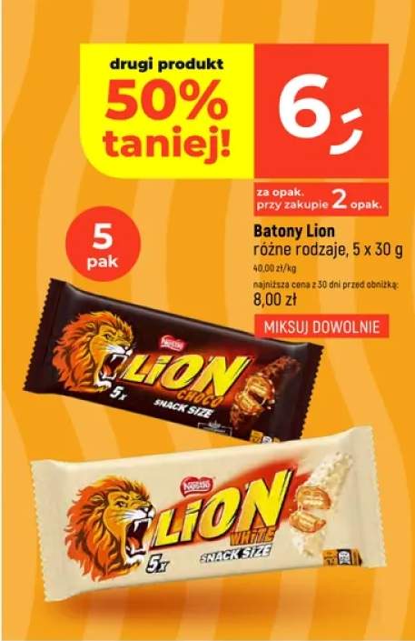 Batony różne rodzaje, 5 x 30 g