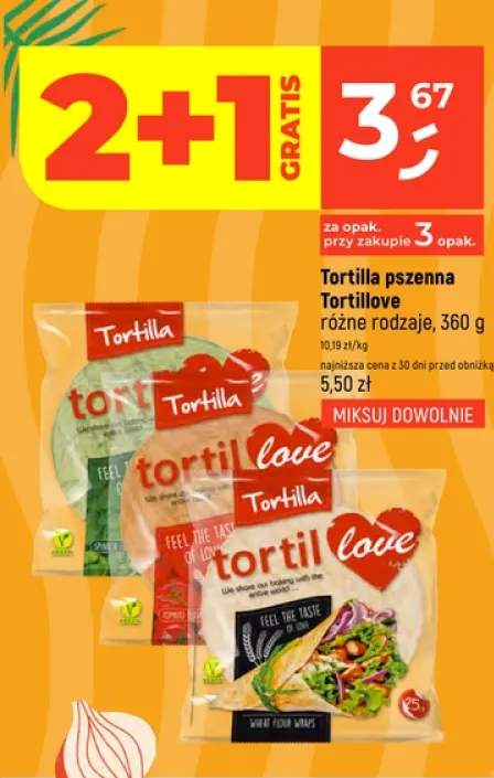 Tortilla pszenna różne rodzaje