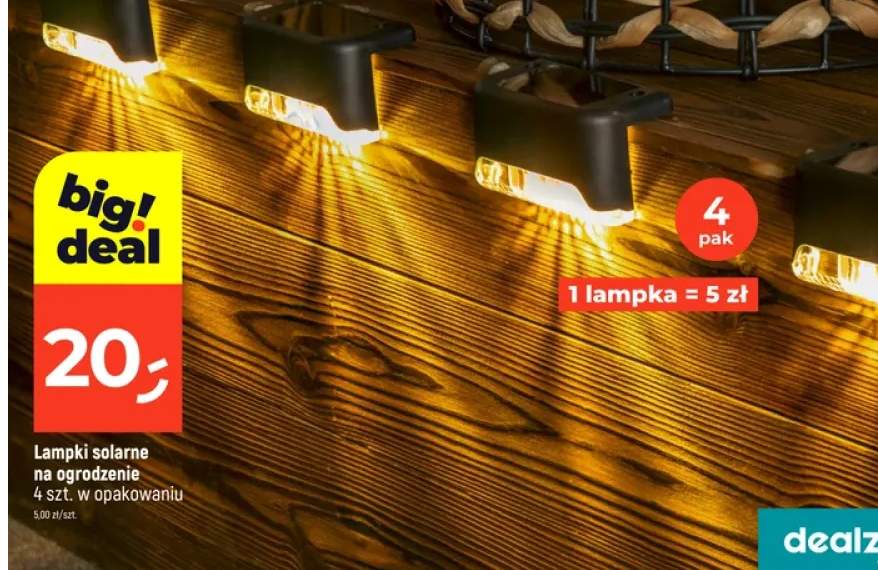 Lampki solarne na ogrodzenie 4 szt. w opakowaniu