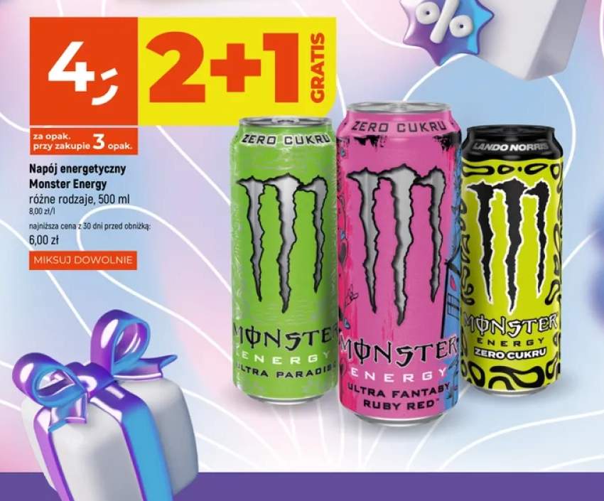 Napój energetyczny Monster Energy Zero Cukru
