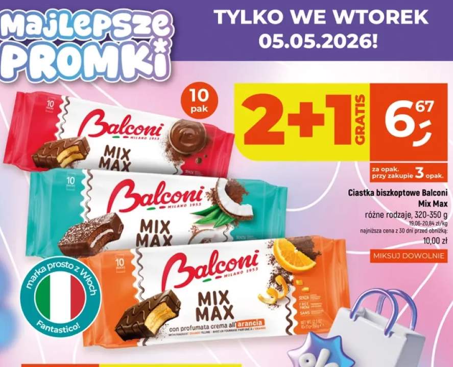Ciastka biszkoptowe Balconi Mix Max