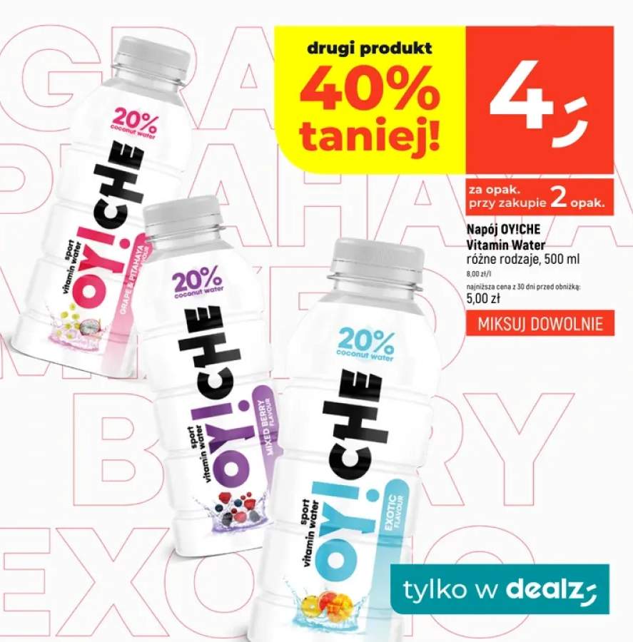 Napój OY!CHE Vitamin Water Grape & Pitahaya