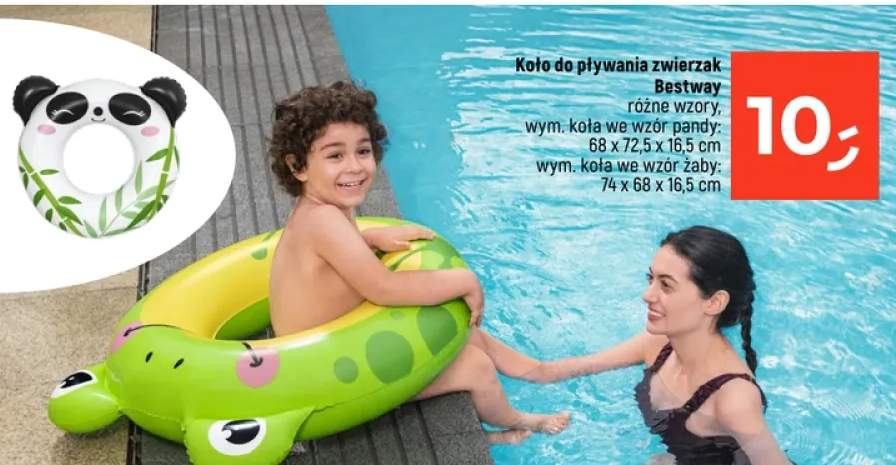 Koło do pływania zwierzak Bestway we wzór żaby 74x68x16,5cm