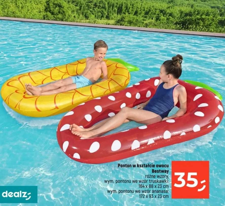 Ponton w kształcie owocu Bestway we wzór ananasa 172x93x23cm