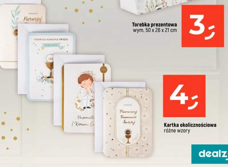 Kartka okolicznościowa komunijna różne wzory