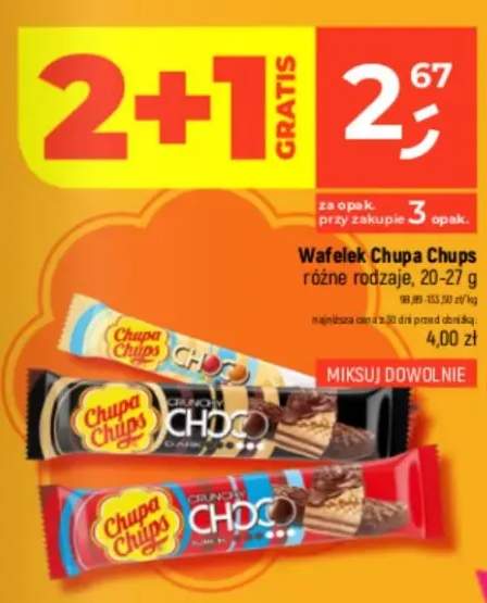 Wafelek Chupa Chups Crunchy Choco Dark