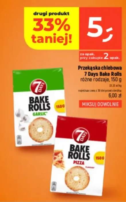 Przekąska chlebowa 7 Days Bake Rolls