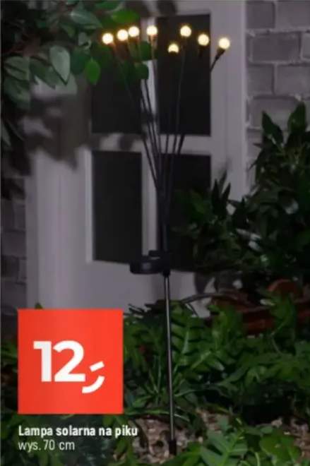 Lampa solarna na piku wys. 70cm