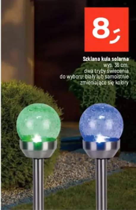 Szklana kula solarna wys. 36cm