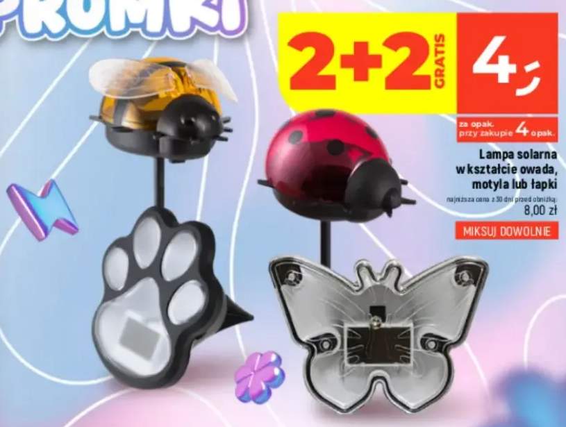 Lampa solarna w kształcie owada