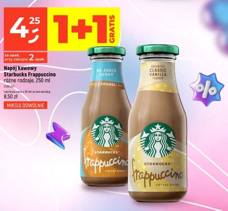 Napój kawowy Starbucks Frappuccino Caramel No Added Sugar