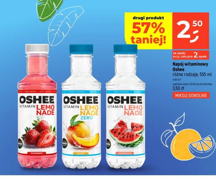 Napój witaminowy OSHEE Vitamin Lemonade Strawberry