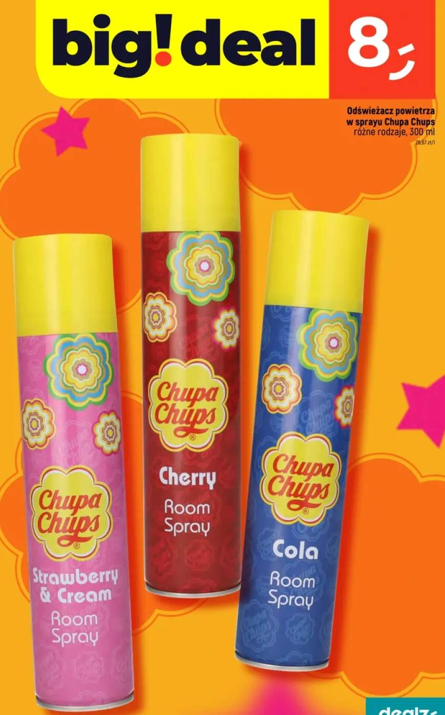Odświeżacz powietrza w sprayu Chupa Chups Strawberry & Cream
