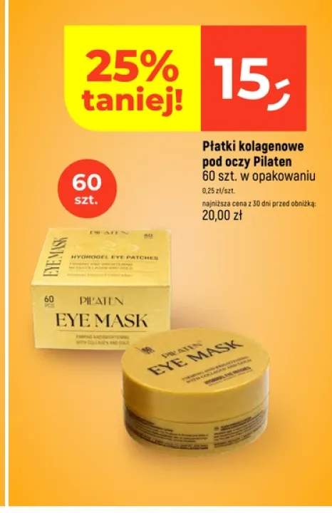 Płatki kolagenowe pod oczy Pilaten